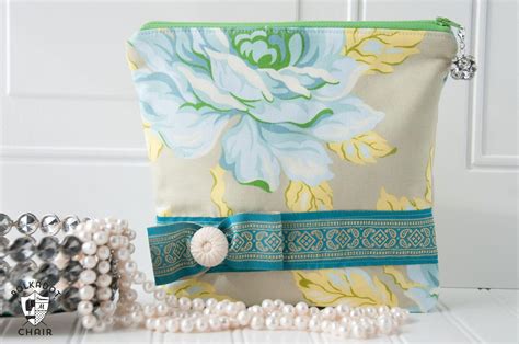 Embellished Zippered Pouch Tutorial The Polka Dot Chair