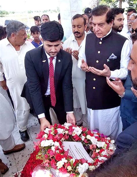 Speaker National Assembly Raja Pervez Ashraf Offering Fateha At The