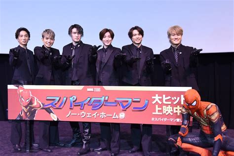 Sixtonesとスパイダーマン。 Sixtones「スパイダーマン」を“あいうえお作文”でアピール、あのキャラの登場に高地が嫉妬 [画像