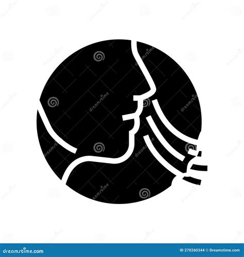 Breath Smell Sense Nose Icon Vector Graphic Line Art Sniff Inhale