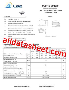 DB201S Datasheet PDF Shenzhen Luguang Electronic Technology Co Ltd