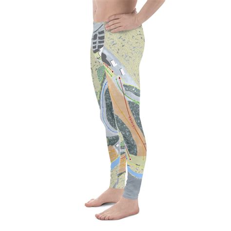 Paoli Peaks, Indiana Ski Trail Map Men's Base Layer Bottom | Powderaddicts