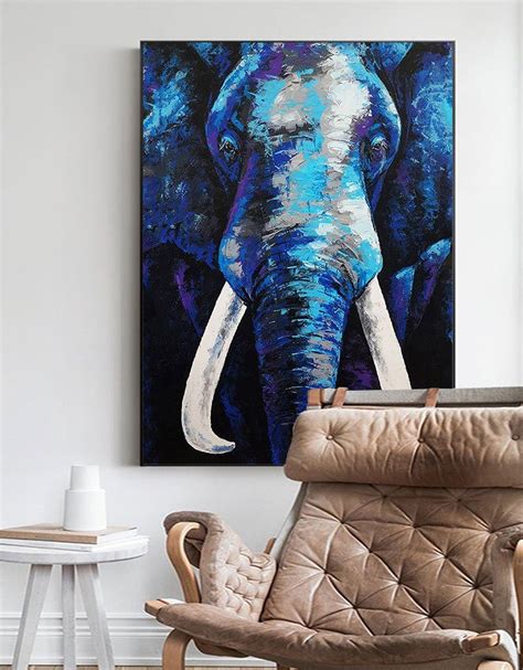 Elephant Canvas Painting Elephant Wall Art Canvas Acrylic Paint Elephant – Artexplore