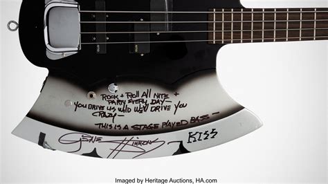 Kiss Gene Simmons Custom Axe Bass Guitar Is Going On The Block