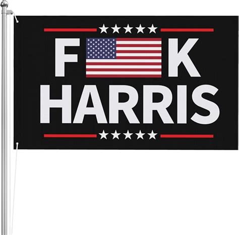 Amazon ERAEIWOK X Fuck Harris Flag Double Sided Anti Harris Flag Banner Fuck Kamala