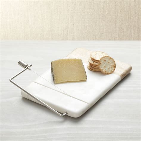 Crate And Barrel Queso Marble Cheese Board Cheese Slicer Cheese