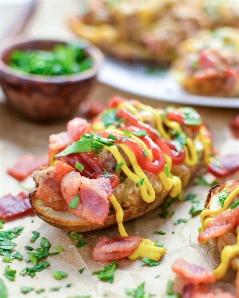 Bacon Cheeseburger Potato Skins