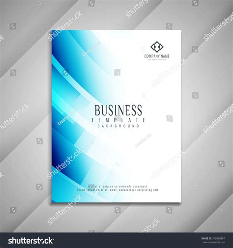 Abstract Blue Business Brochure Template Stock Vector (Royalty Free ...