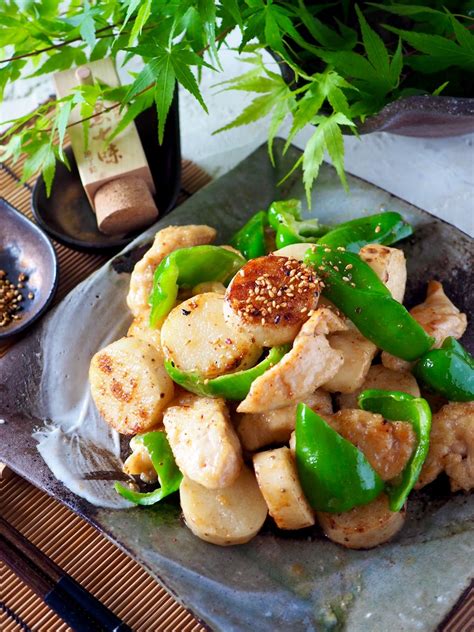 【ピリ辛明太子味】鶏肉とサクサク長芋とピーマンのマヨポン炒め あーぴん （道添明子）の時短・簡単・美味しい三拍子のお料理ブログ