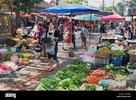 Fruit And Vegetables On The Morning Market Luang Prabang Laos