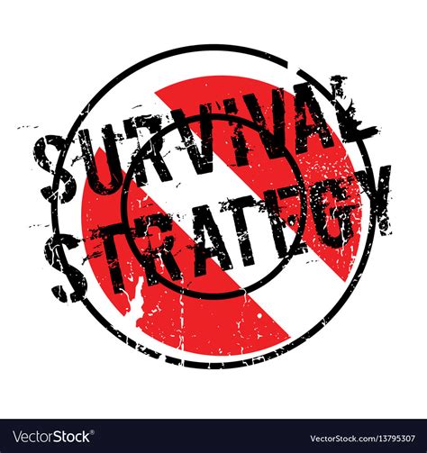 Survival Strategy Rubber Stamp Royalty Free Vector Image