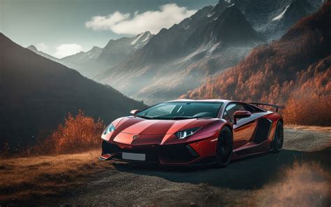 1280x800 Orange Lamborghini Aventador 2023 720P HD 4k Wallpapers ...