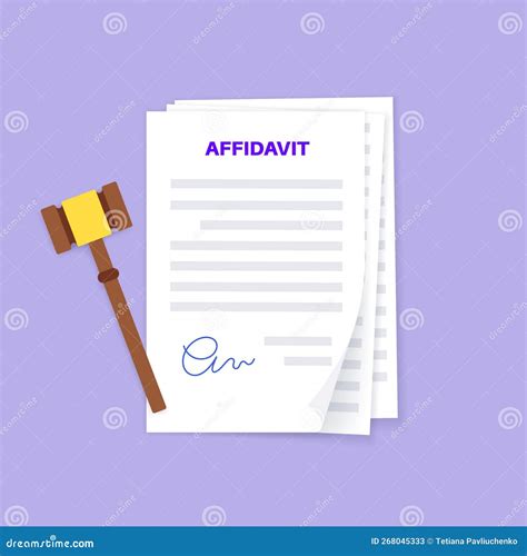 Affidavit Statement Document Stock Vector Illustration Of Affidavit