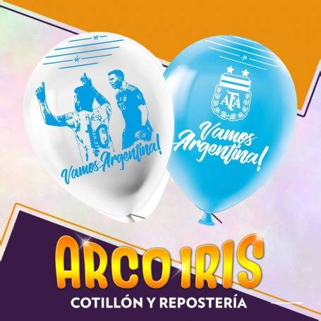 Afa Globos Premium X 6 Latex 12 Impresion Total Seleccion Argentina