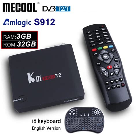 MECOOL KIII PRO DVB T2 Android 7 1 TV Box 3GB 32GB ROM Amlogic S912