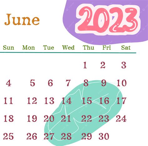 Calendário De Junho De 2023 Com Fundo Abstrato Png Calendário 2023