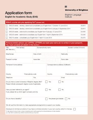 Fillable Online EAS App Form 2014 HST V2 Fax Email Print PdfFiller