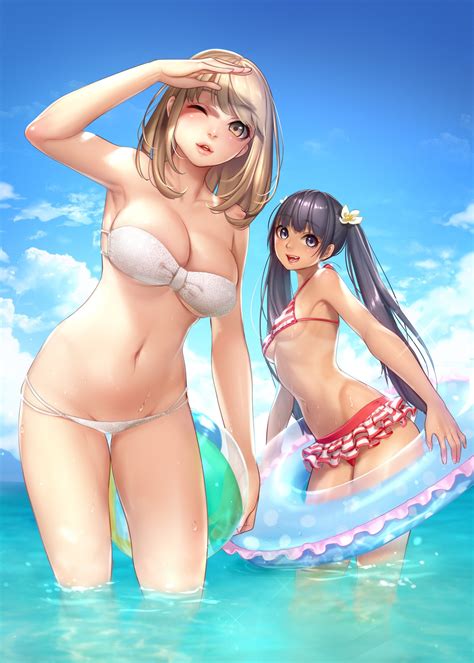 Wallpaper Original Characters Bikini Cleavage X Teamsah