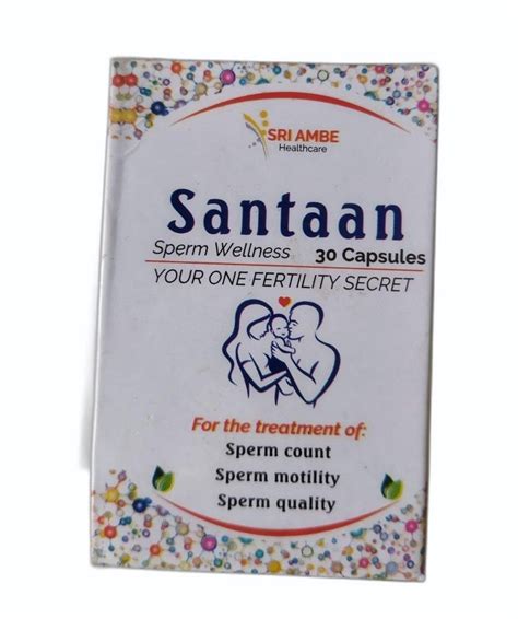 Santaan Sperm Wellness Capsule At Rs 220 Box Sperm Count Booster Supplement In Mumbai Id