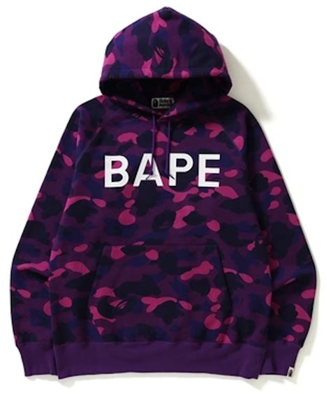 Bape Color Camo Pullover Hoodie Purple