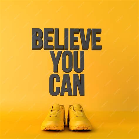 Premium Photo Believe You Can Motivational Workout Fitness Phrase D