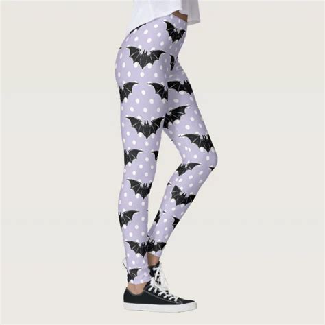 Pastel Goth Spooky Cute Bats Kawaii Leggings Zazzle