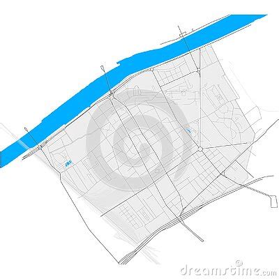 Clichy, France Black And White High Resolution Vector Map ...