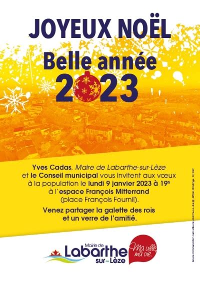 Mairie de Labarthe sur Lèze Rendez vous le lundi 9 janvier 2023 à 19h