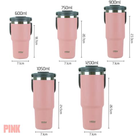 Original Tyeso Tumbler With Handle 750ML 900ML Hot Cold Thermos Cup 304
