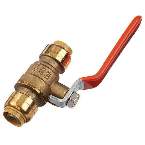 Sharkbite Shut-Off Ball Valve - Push-to-Connect - Brass - 1/2-in Dia ...