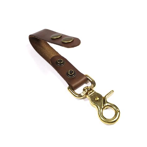 Leather Key Fob - Walnut - Red Clouds Collective - Made in the USA