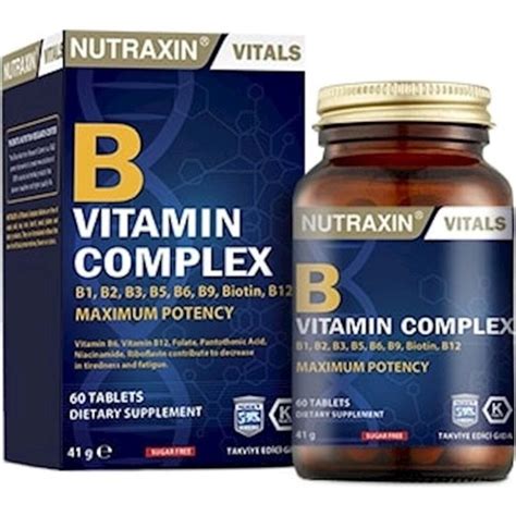 Nutraxin Vitals B Vitamin Complex Tablet Fiyat