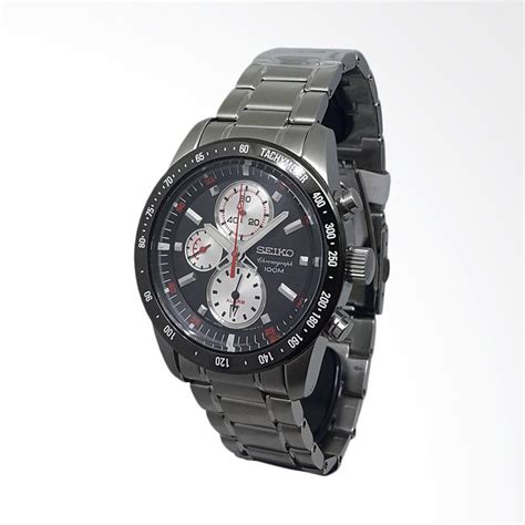 Harga Seiko Chronograph Tali Rantai Jam Tangan Pria Hitam Silver