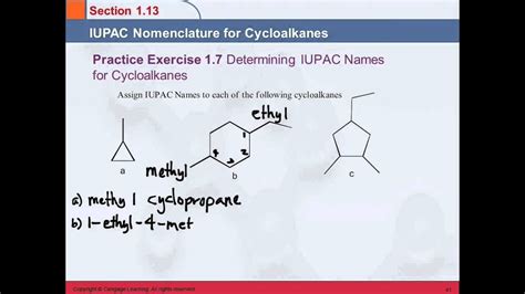 Iupac Rules For Naming Cycloalkanes