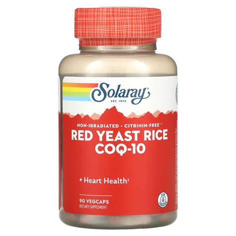 Solaray Red Yeast Rice Coq 10 90 Vegcaps