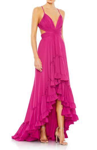 Mac Duggal Ruffle Asymmetric High Low Strapless Gown Nordstrom