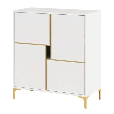 BYBLIGHT 35.4 in. W White 25-Pairs Shoe Storage Cabinet, Modern Shoe ...