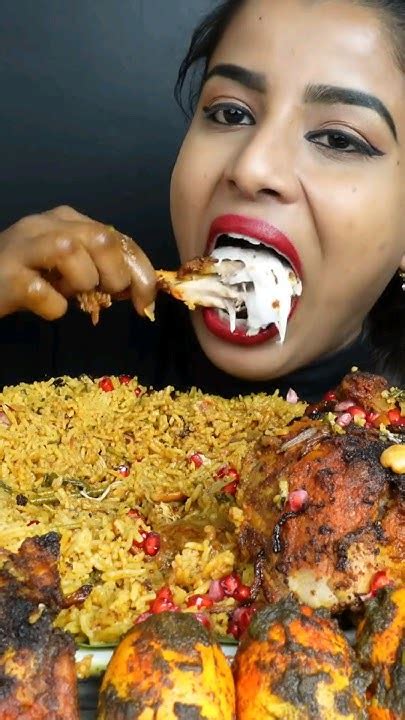 Asmr Eating Spicy Mutton Liverchicken Mandi Biryaniegg Curryrice Big