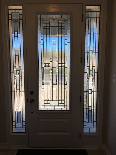 After Decorative Glass Door Inserts Traditional Entry Toronto By Distinctive Glass