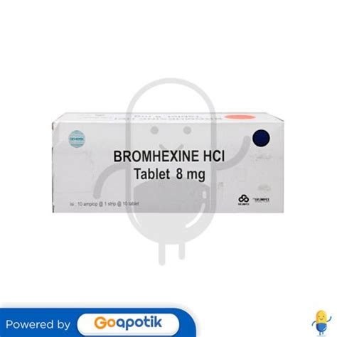 BROMHEXINE HCL ERLIMPEX 8 MG BOX 100 TABLET Kegunaan Efek Samping