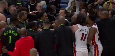 Tremenda Pelea En La NBA Heat Vs Pelicans Termina Con Cuatro Expulsados