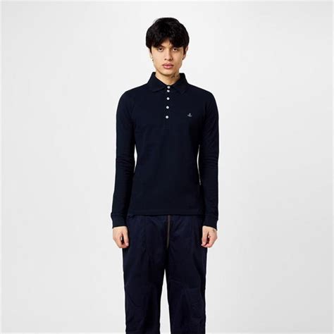 VIVIENNE WESTWOOD Polo Shirt Men Long Sleeve Polos Flannels