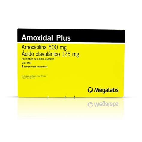 Amoxidal Dúo Amoxicilina 875 mg Caja de 14 comprimidos recubiertos