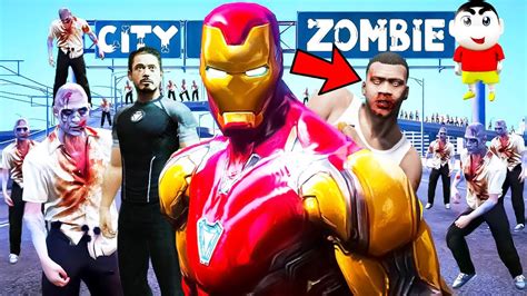 Shinchan Iron Man To The Rescue Saving Los Santos From ZOMBIE