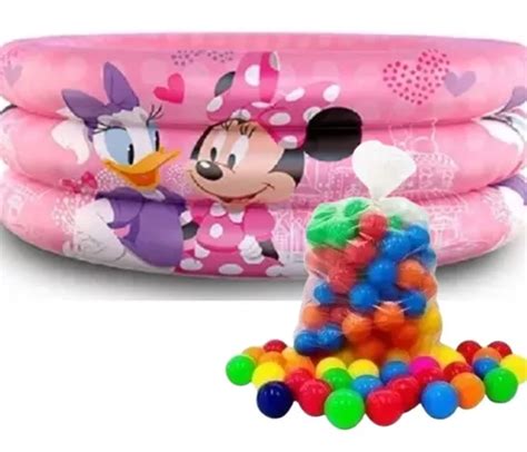 Piscina Infl Vel Litros Bolinhas Desenho Minnie Frete Gr Tis