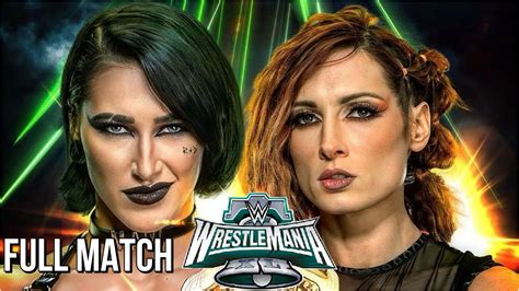 Rhea Ripley Vs Becky Lynch Wrestlemania 40 Full Match Youtube