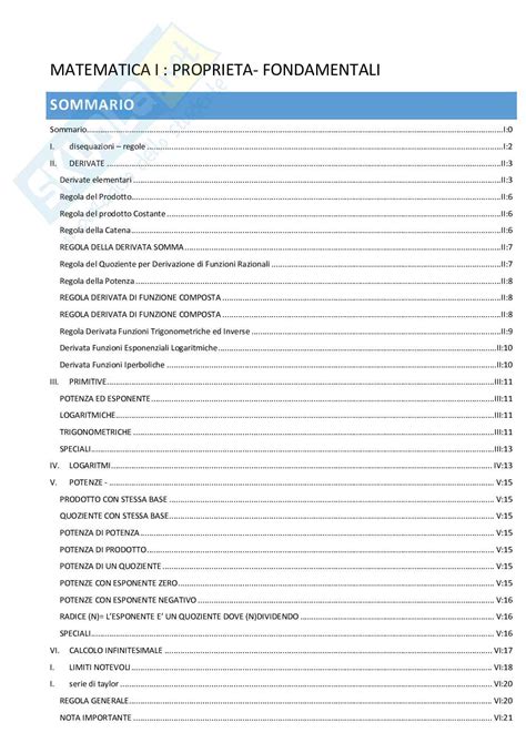 Matematica 1 Modulo regole e proprietà fondamentali