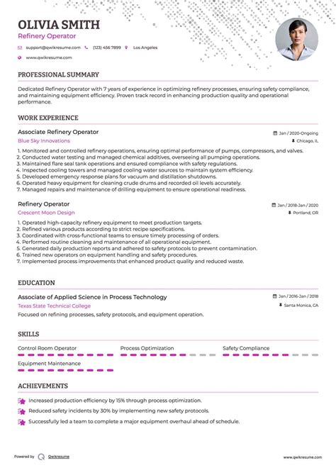 Refinery Operator Resume 8
