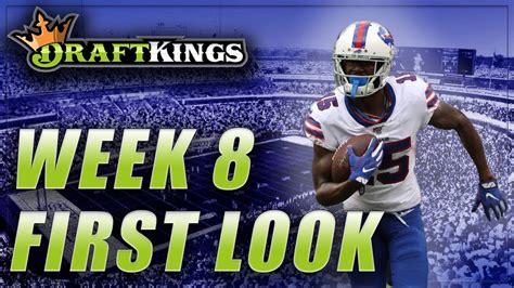 Draftkings Nfl Dfs Week 8 First Look Lineup Youtube