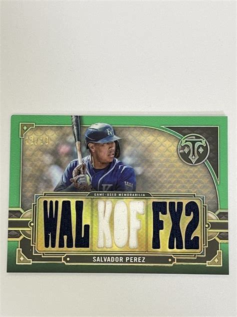 Topps Triple Threads Baseball Salvador Perez Relic Green Topps